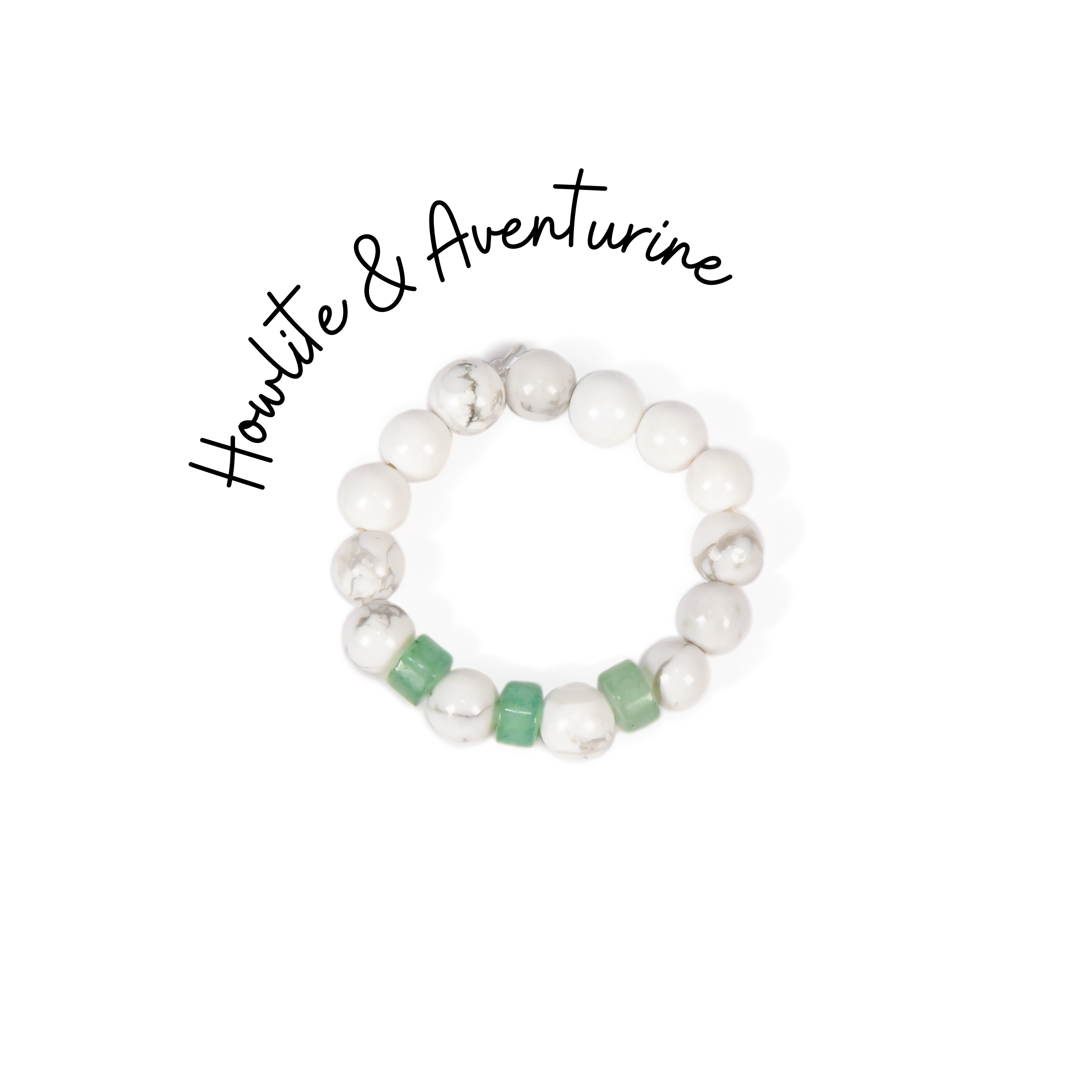 Howlite and Aventurine Ring