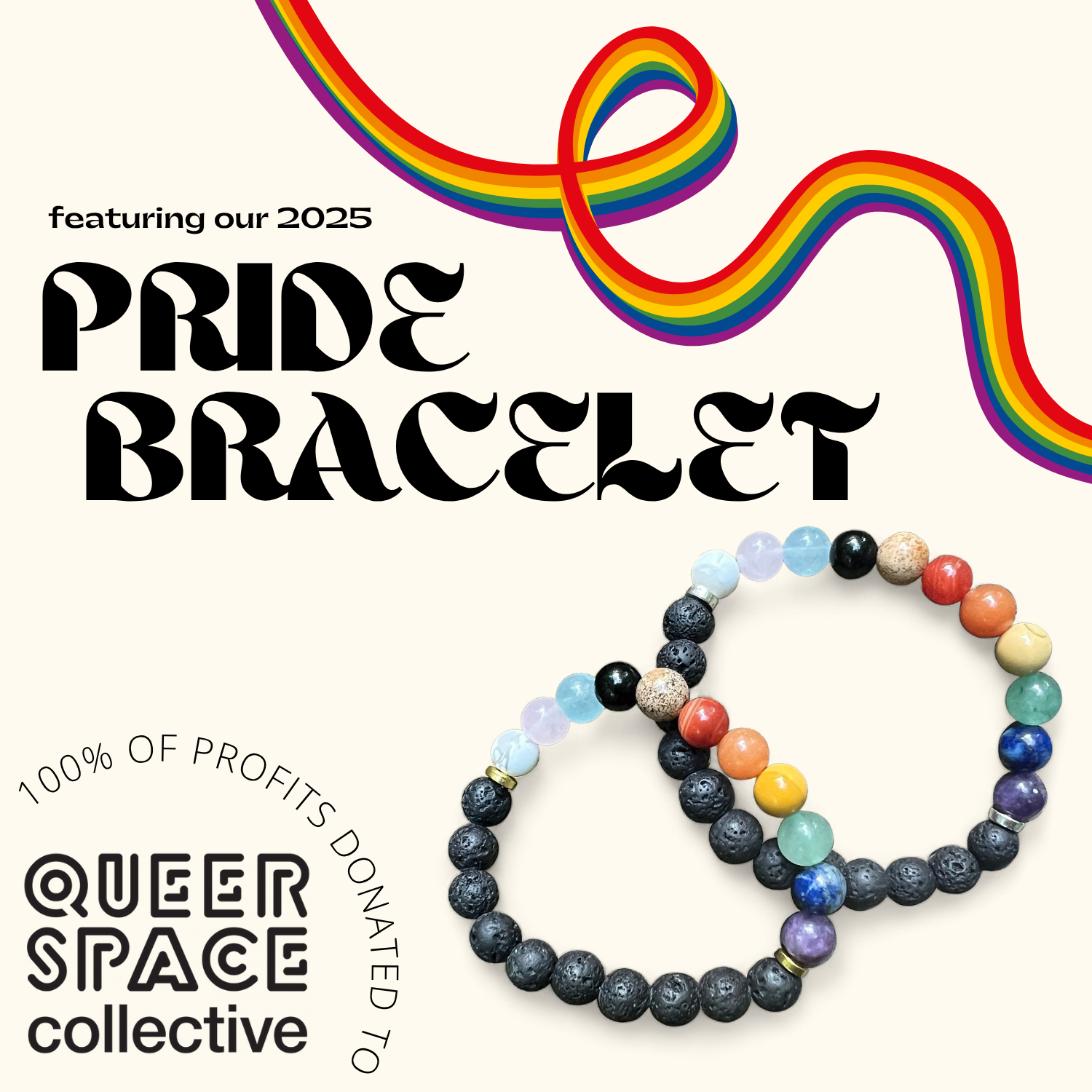Pride Bracelet - LGBTQIA+ Support Natural Gemstone Bracelet