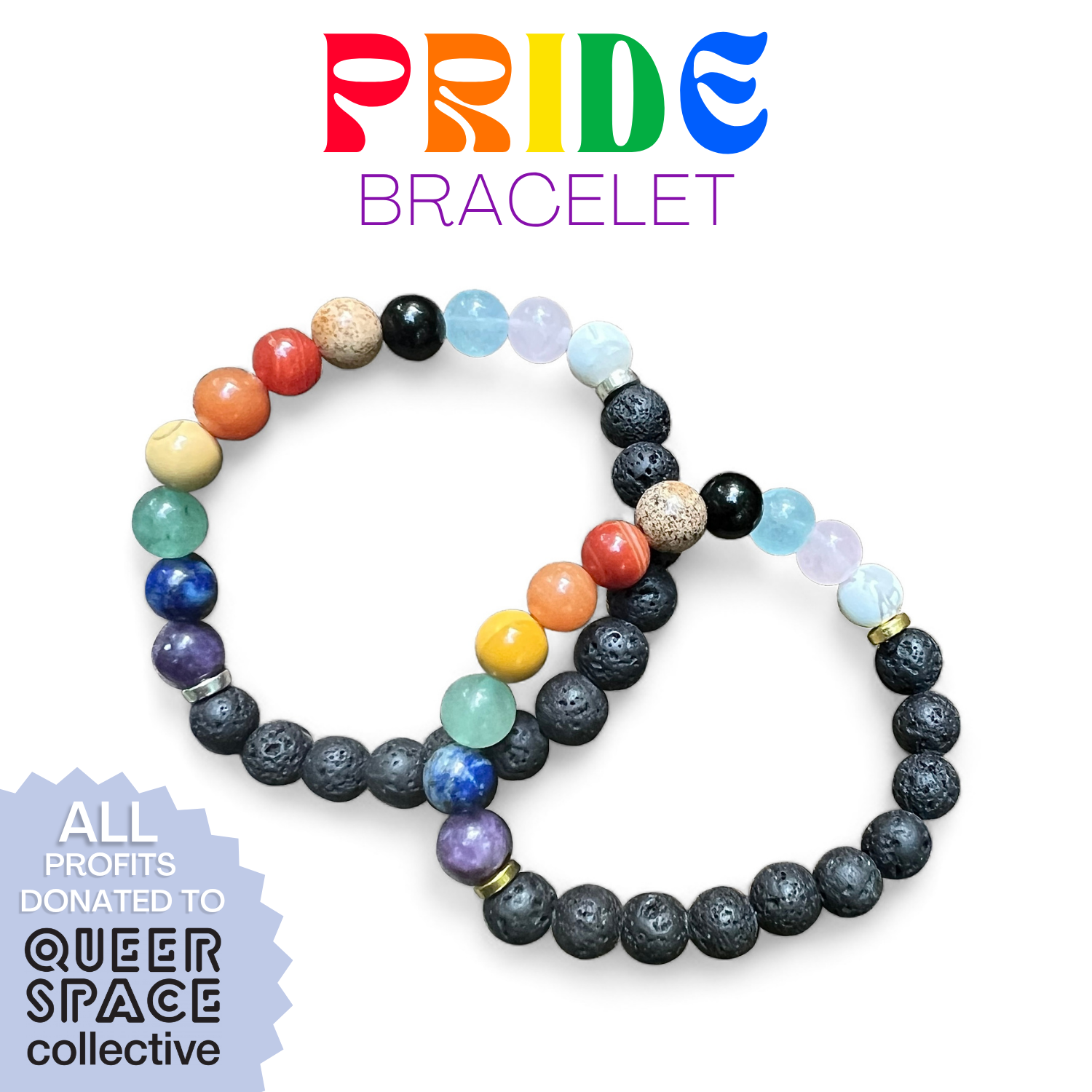 Pride Bracelet - LGBTQIA+ Support Natural Gemstone Bracelet