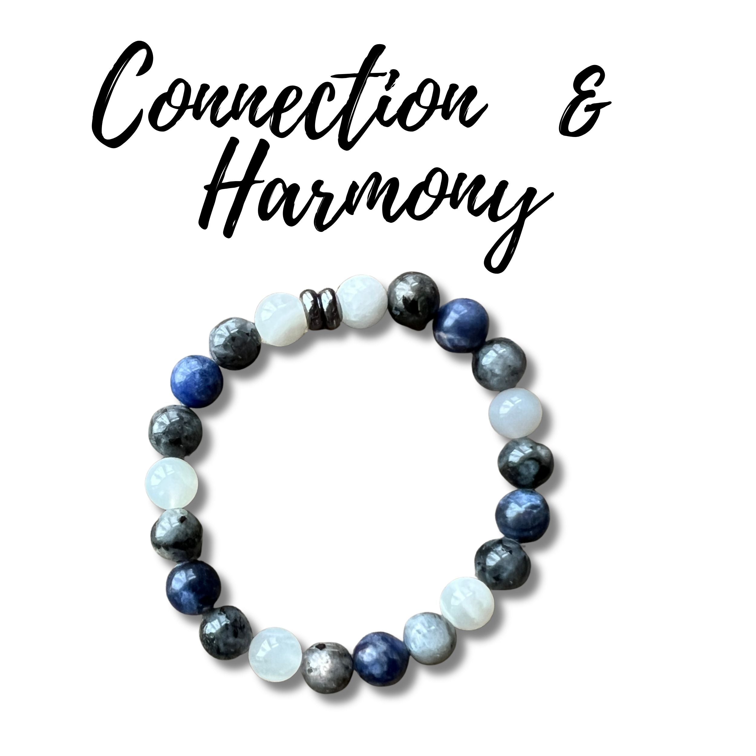 Connection & Harmony Vibes -Sodalite, Rainbow Moonstone & Larvikite