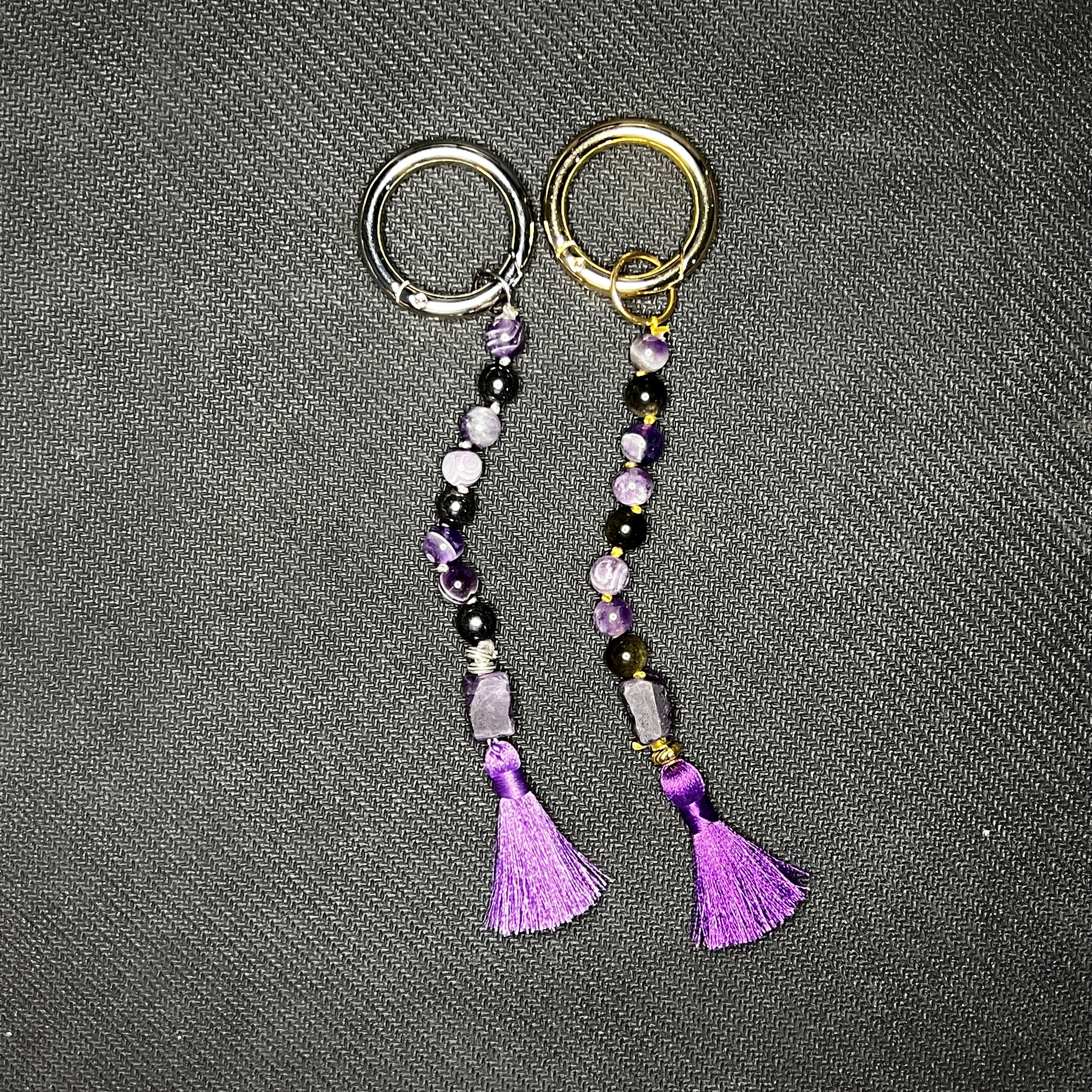 Amethyst Gemstone Keychain