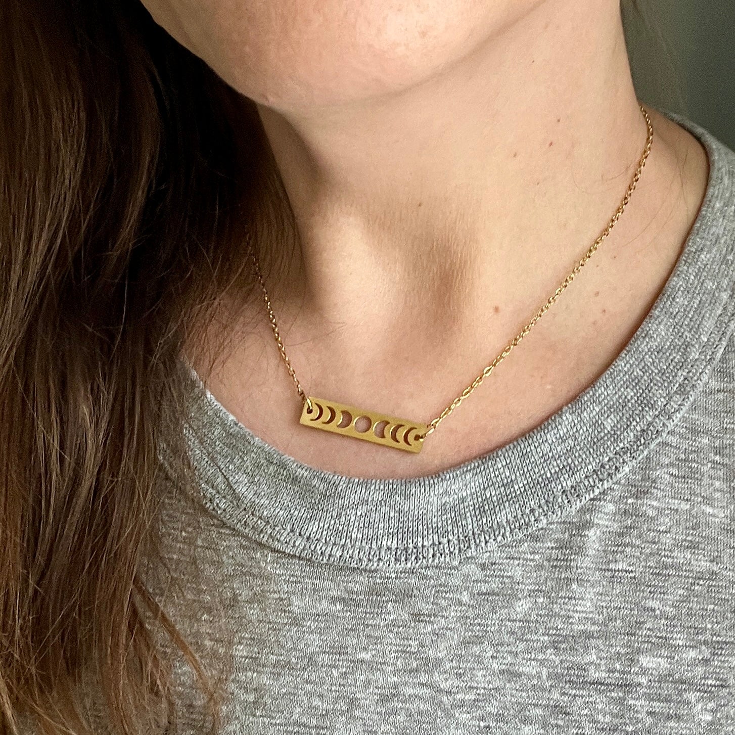 Lunar Journey Moon Phases Necklace