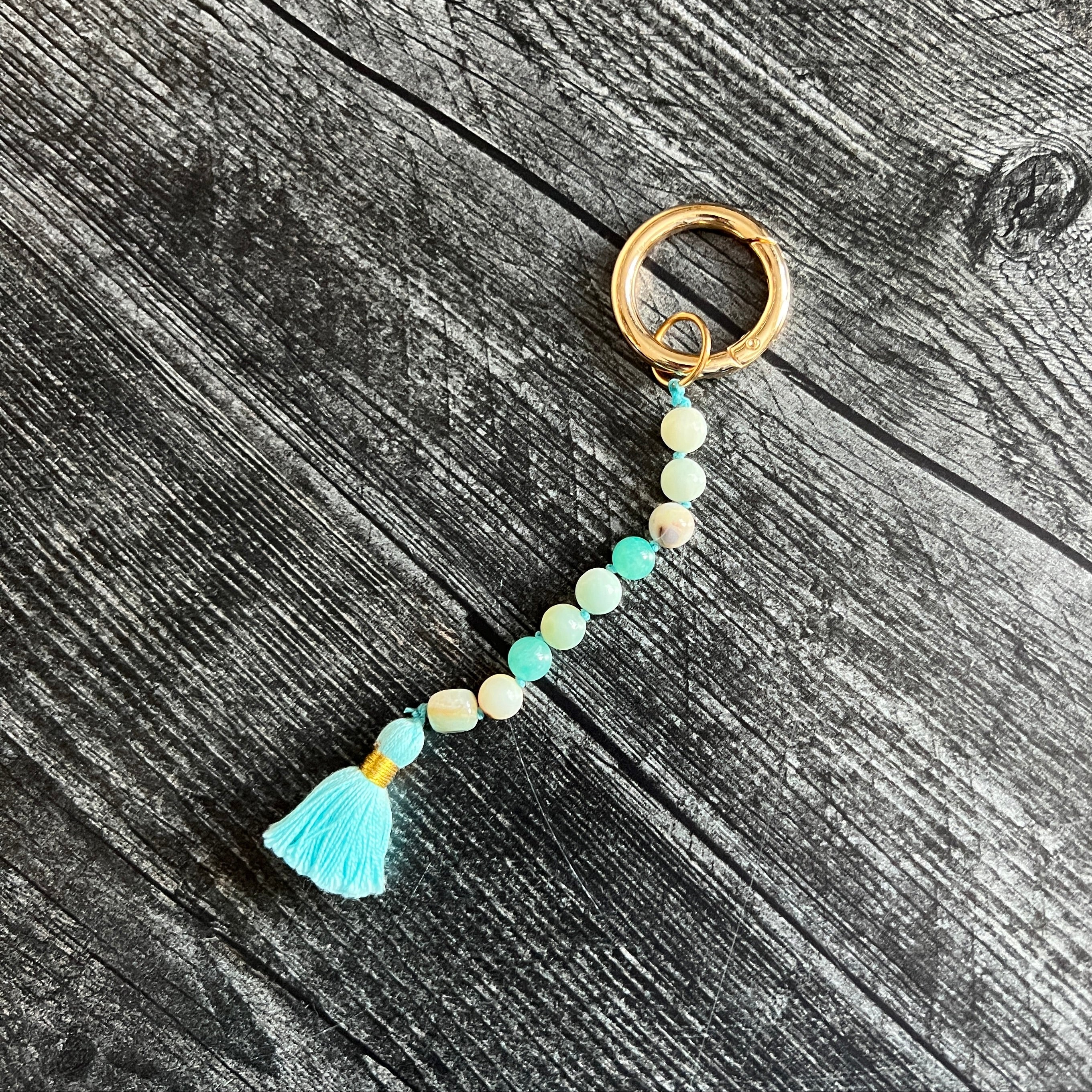 Amazonite Gemstone Keychain