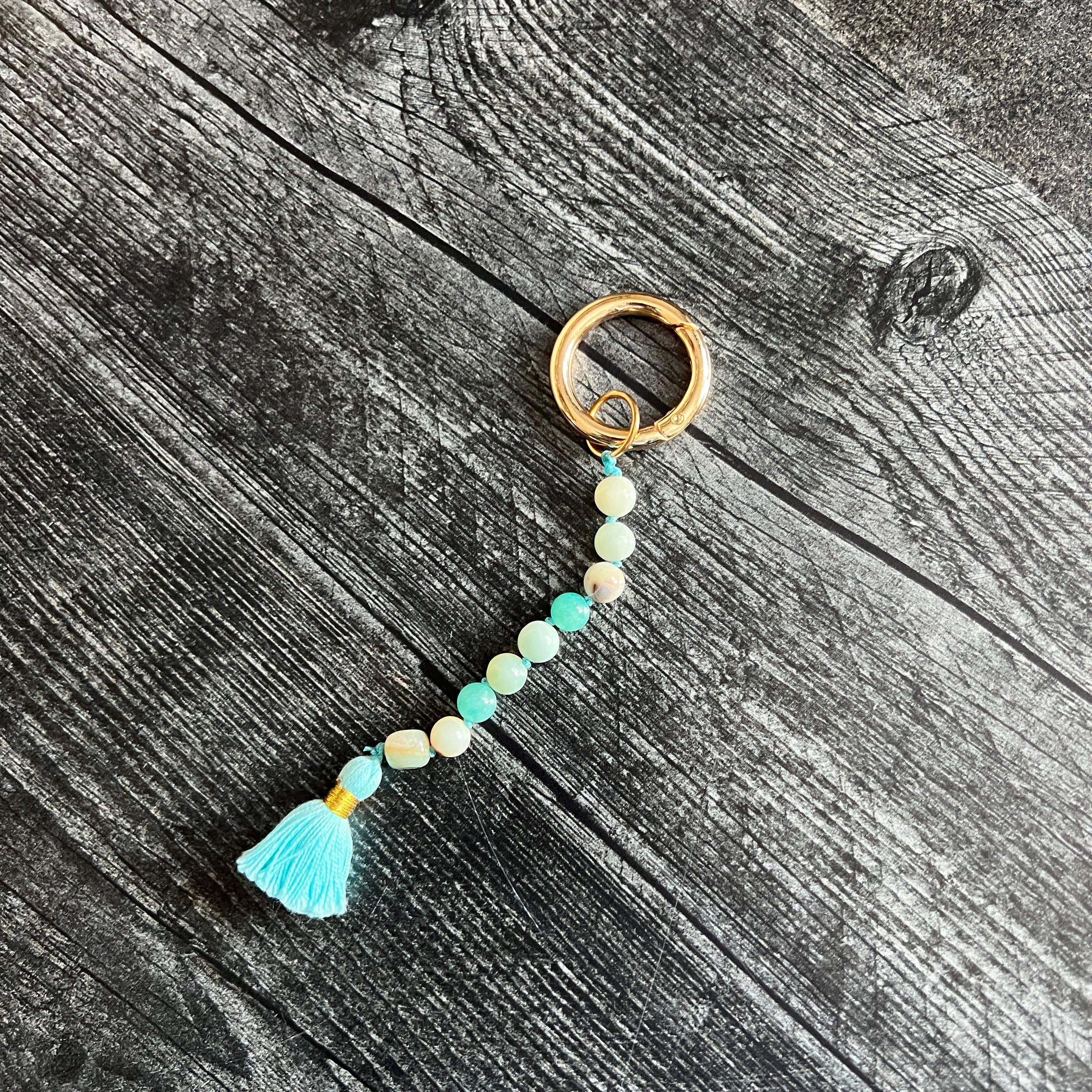 Amazonite Gemstone Keychain