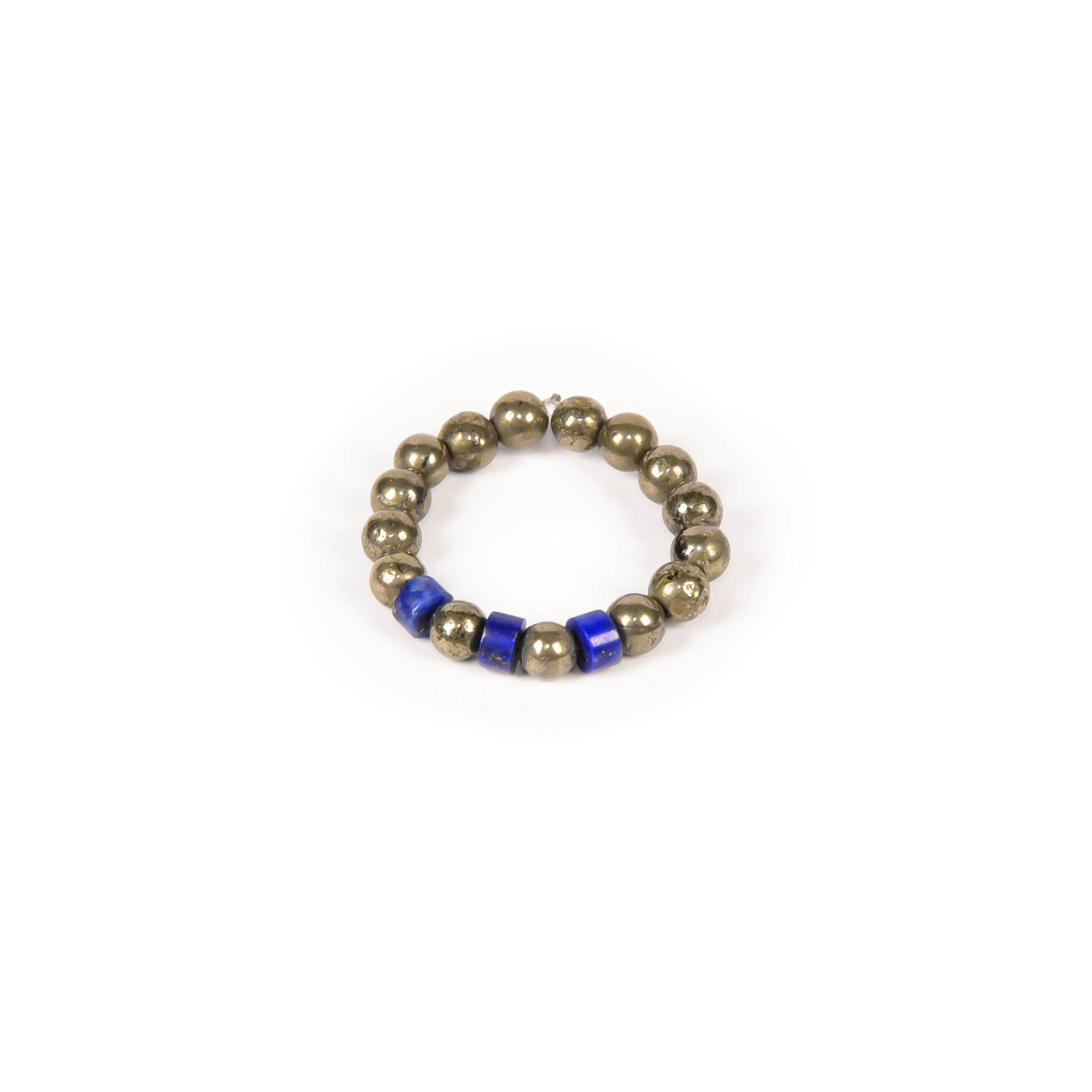 Pyrite and Lapis Ring