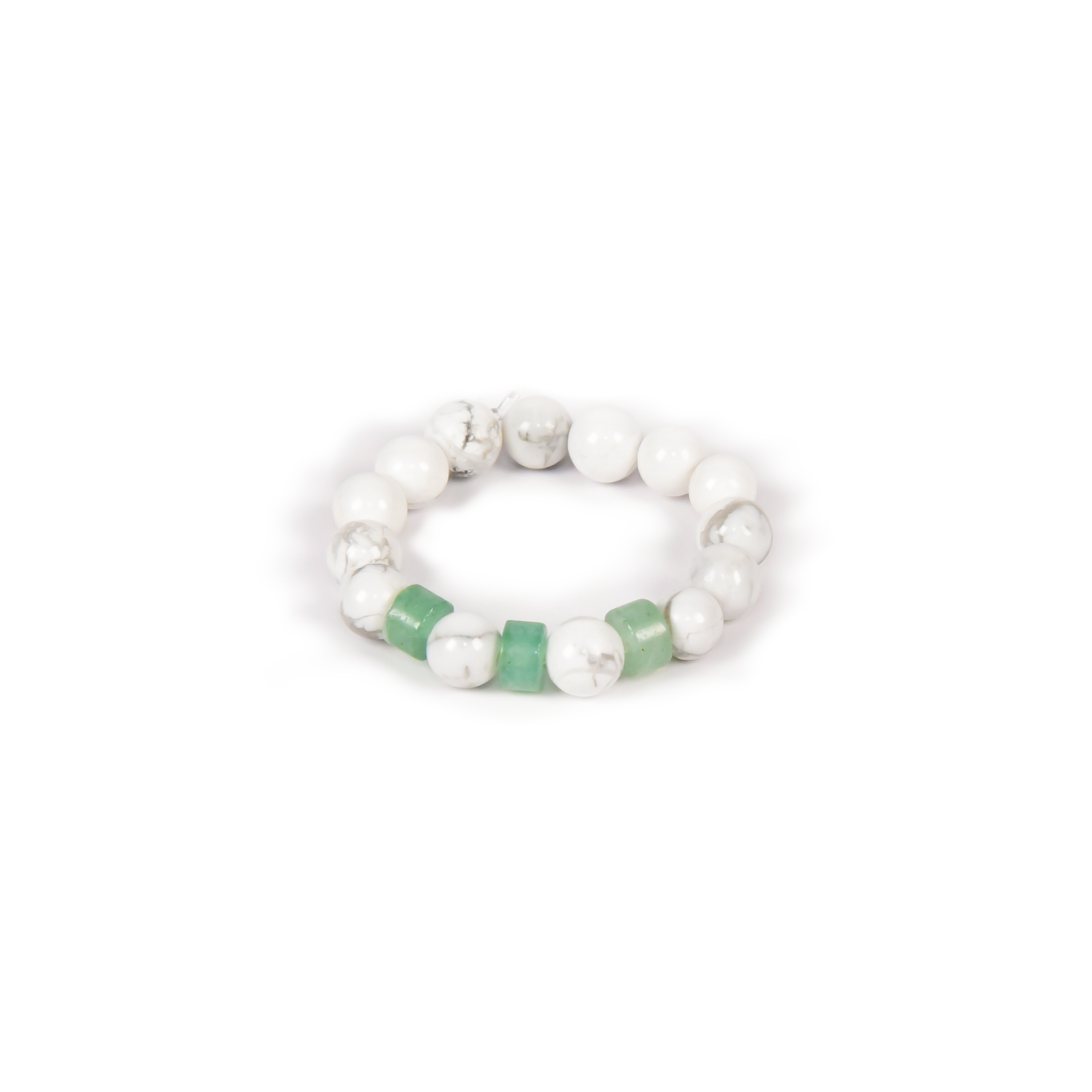 Howlite and Aventurine Ring