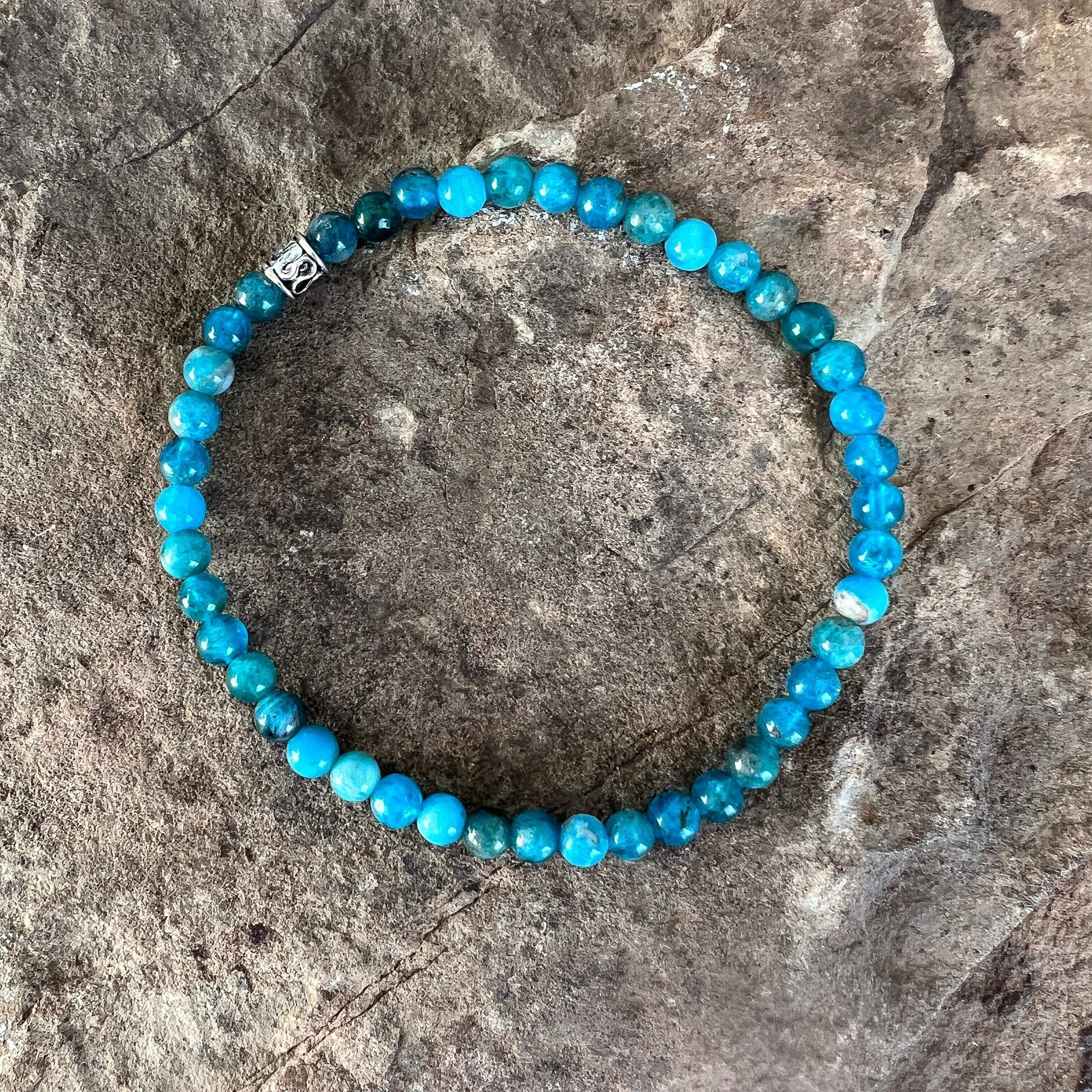 Apatite Bead Bracelet This bracelet is made with high-quality Apatite stones which bring clarity to the wearer. Zodiac Signs: Gemini and Libra. Chakra: Third Eye and Throat. Handmade with authentic crystals and gemstones in Minneapolis, MN.