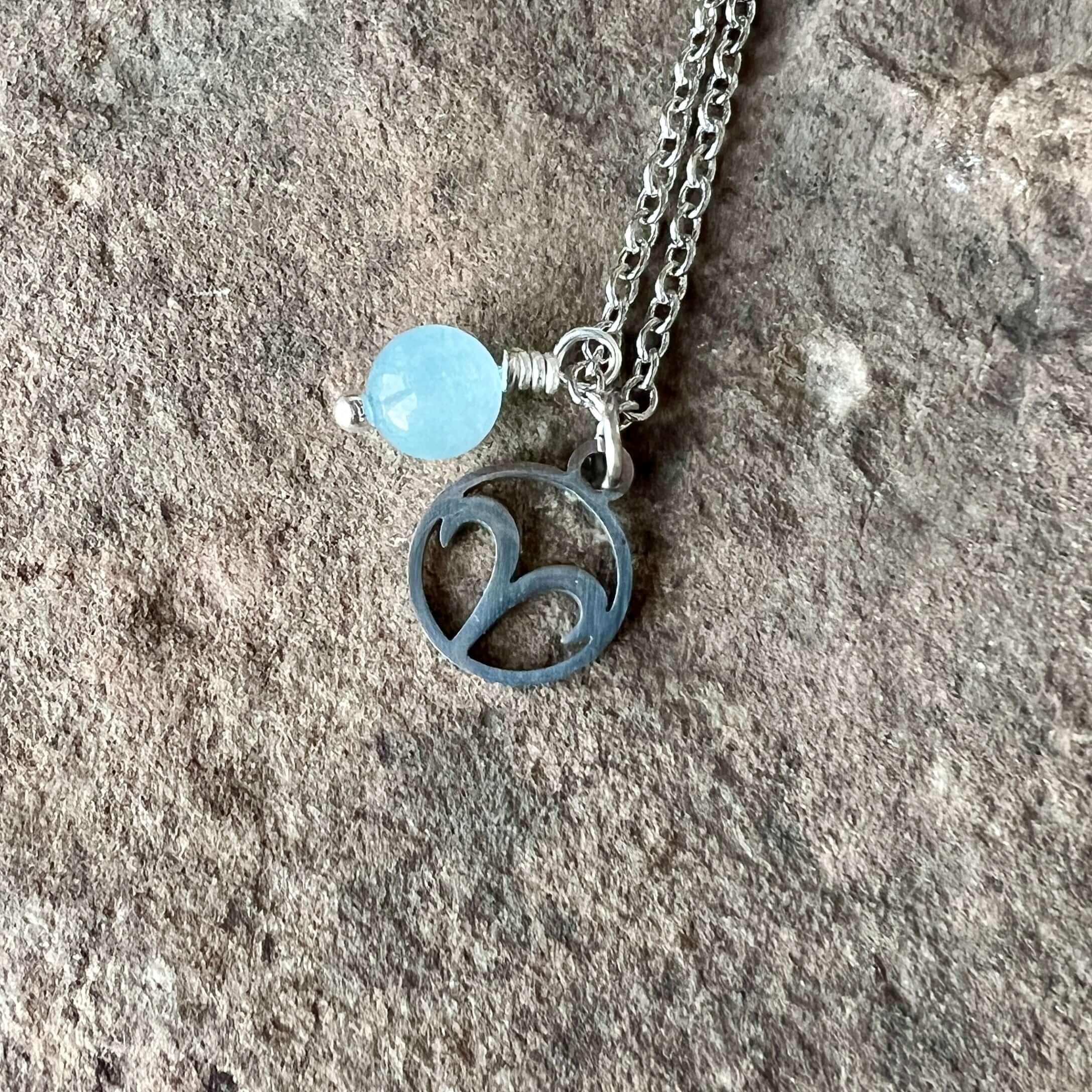 Zodiac Charm & Gemstone Necklace