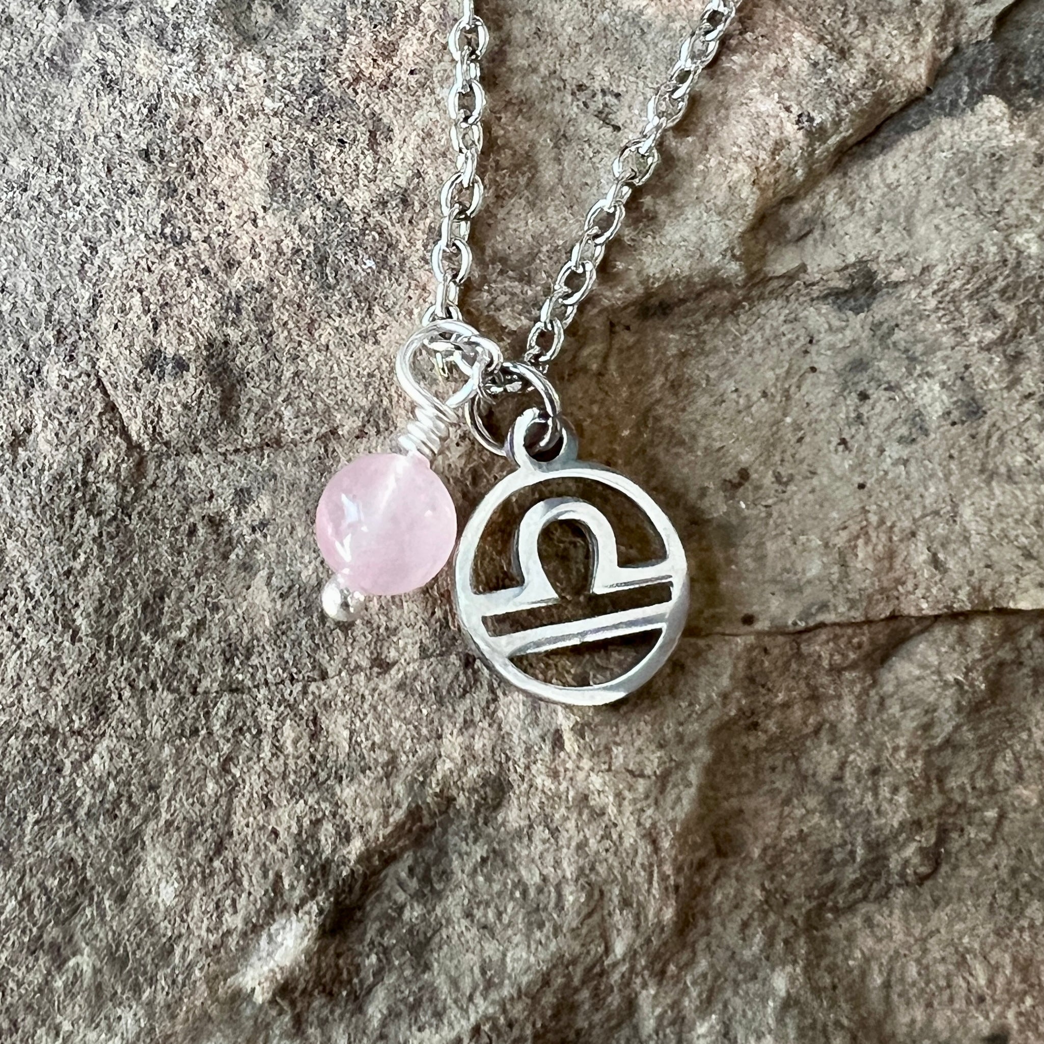 Zodiac Charm & Gemstone Necklace