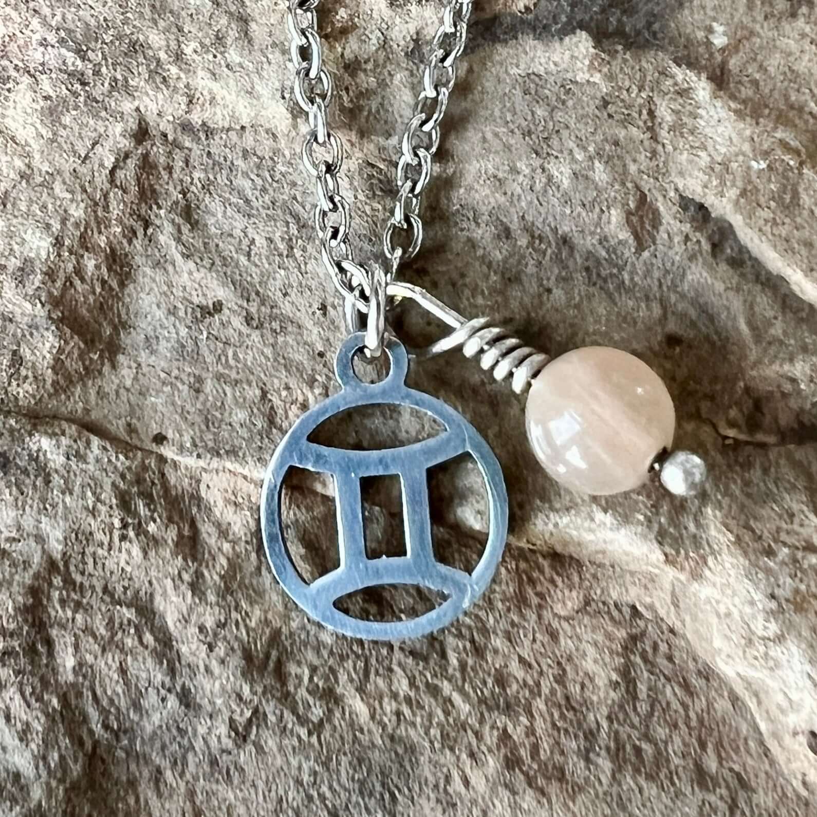 Zodiac Charm & Gemstone Necklace