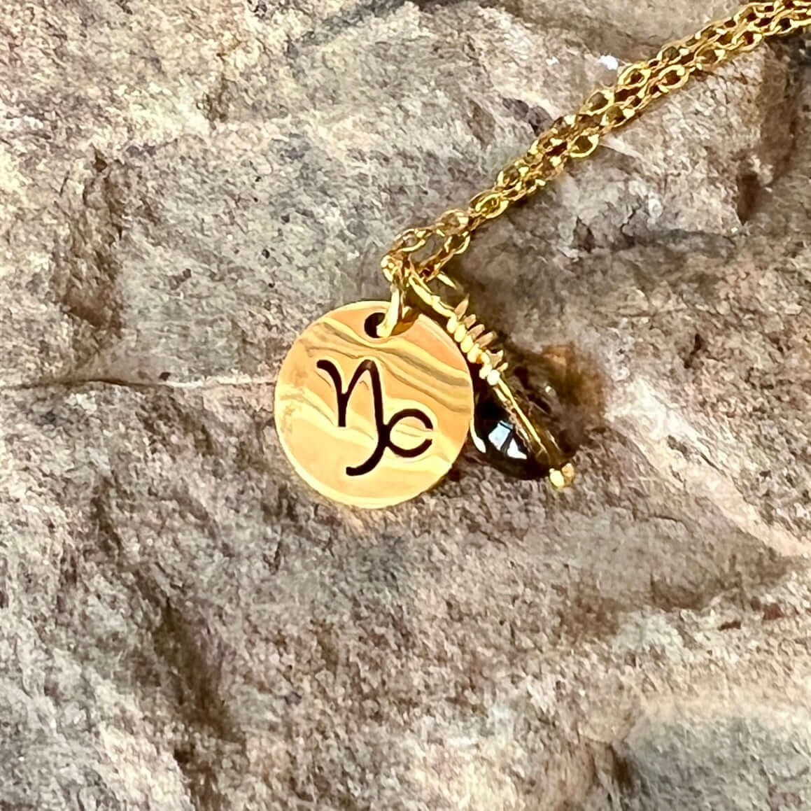 Zodiac Charm & Gemstone Necklace