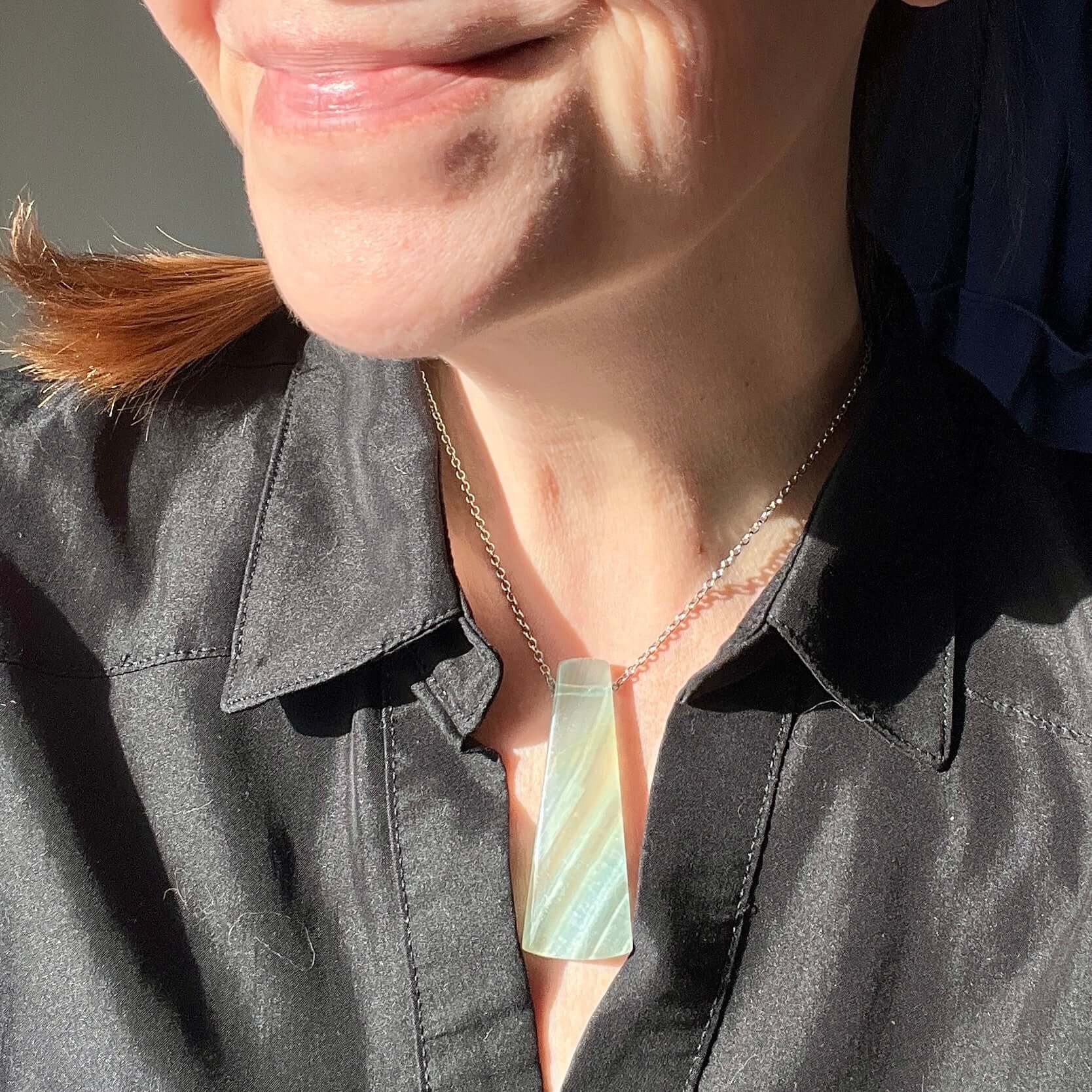 Lemurian Calcite Necklace