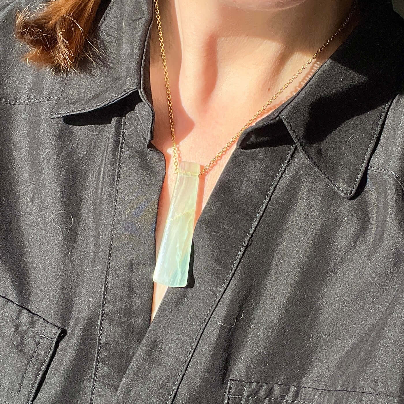 Lemurian Calcite Necklace
