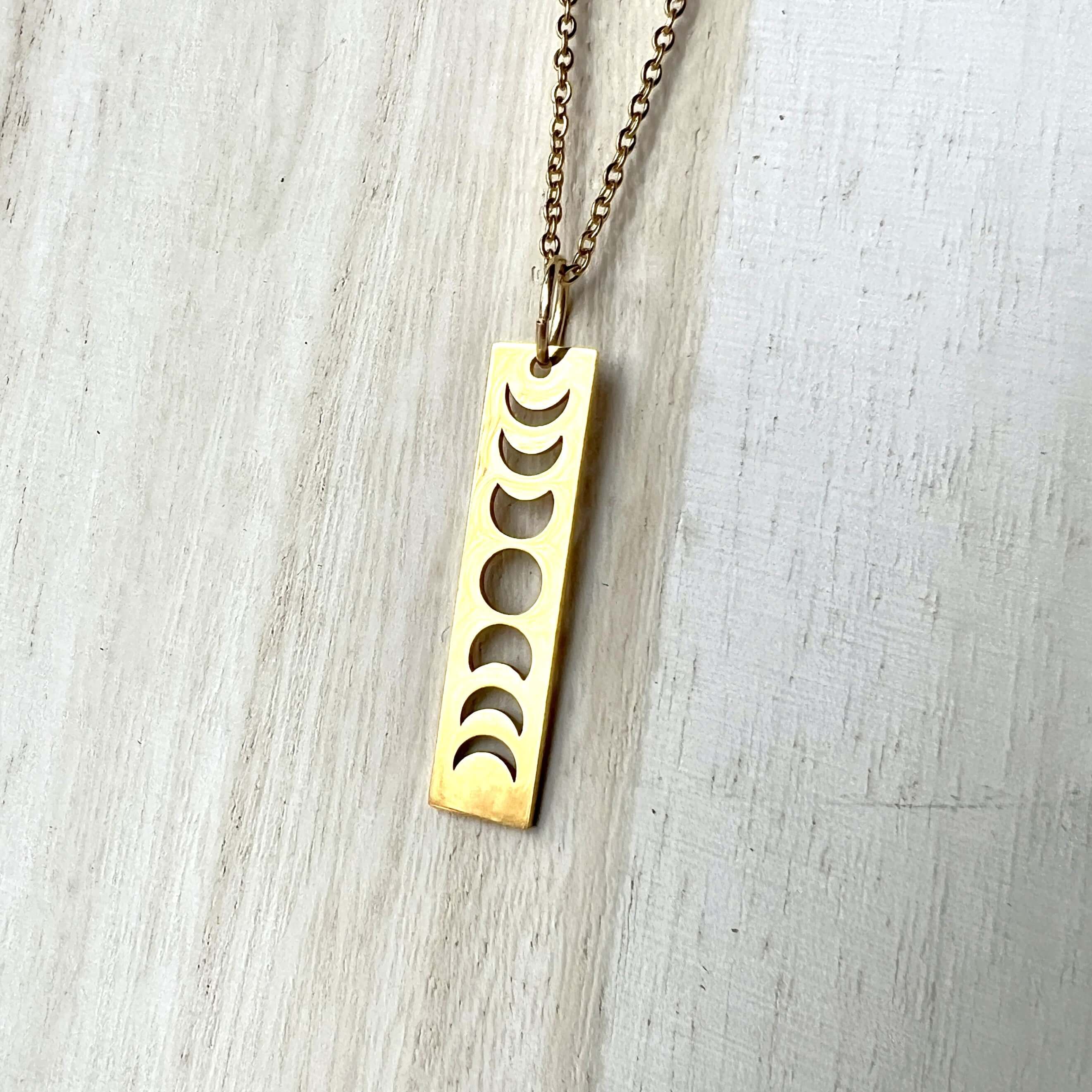 Lunar Journey Moon Phases Necklace