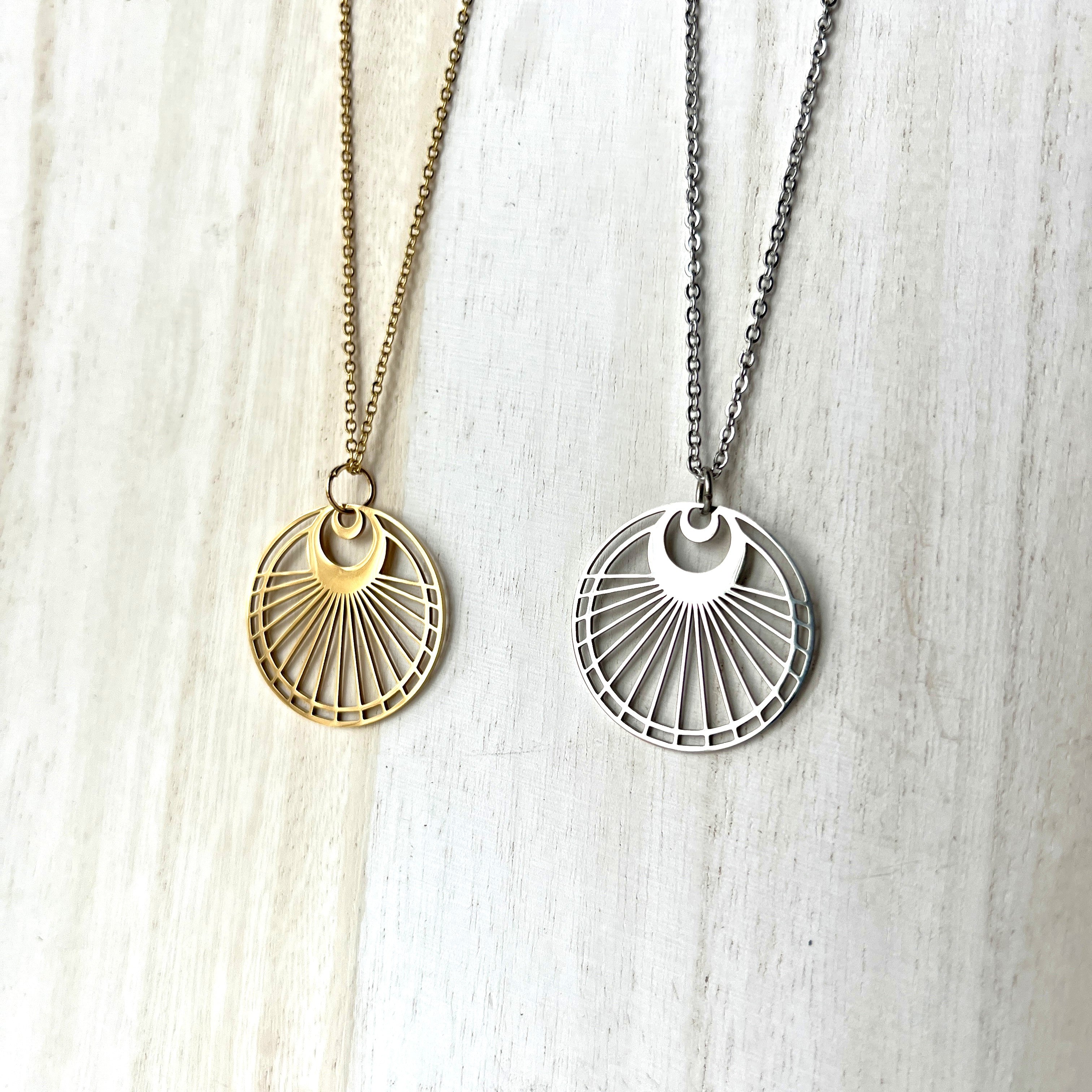 Lunar Radiance Moon Pendant Necklace