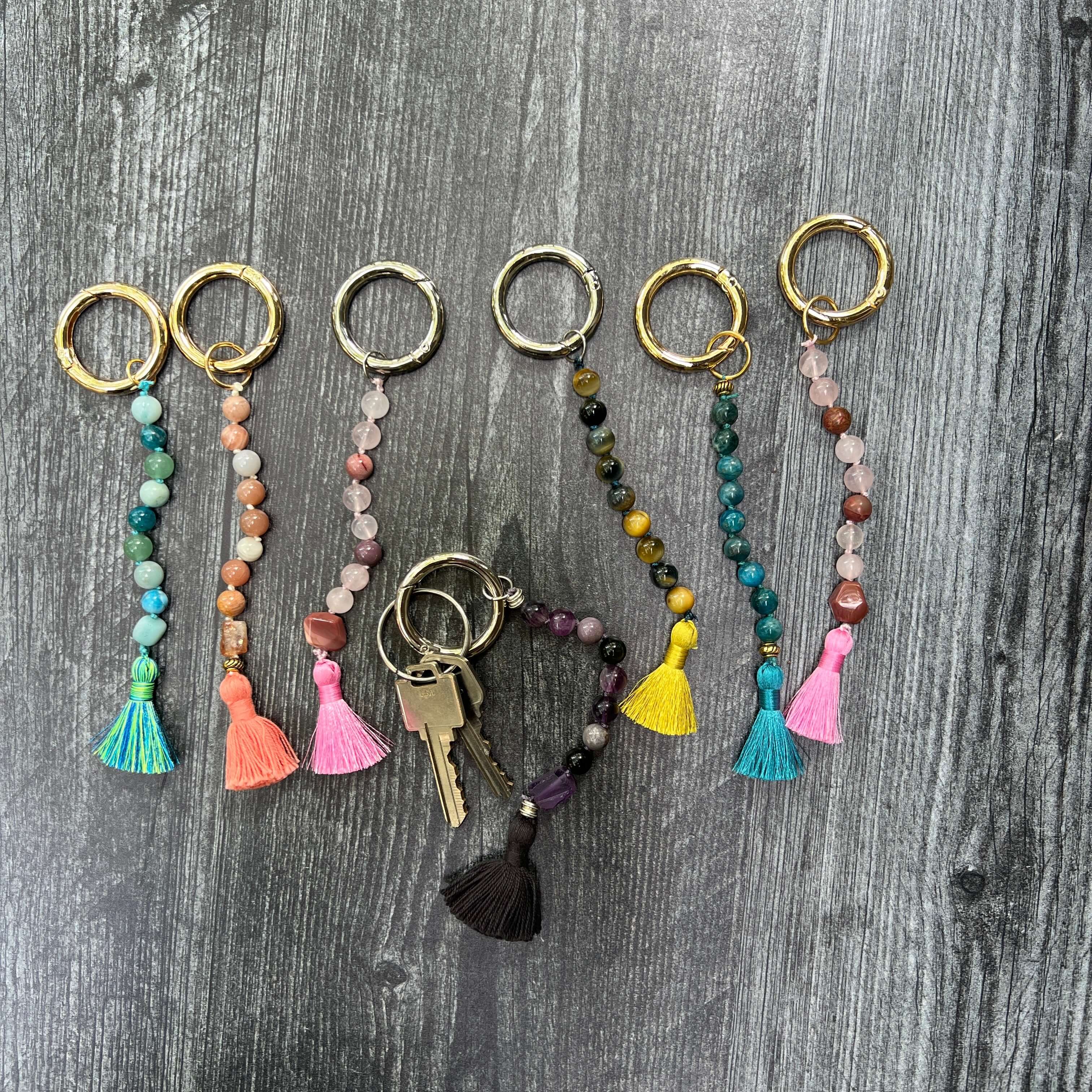 Rainbow Gemstone Keychain