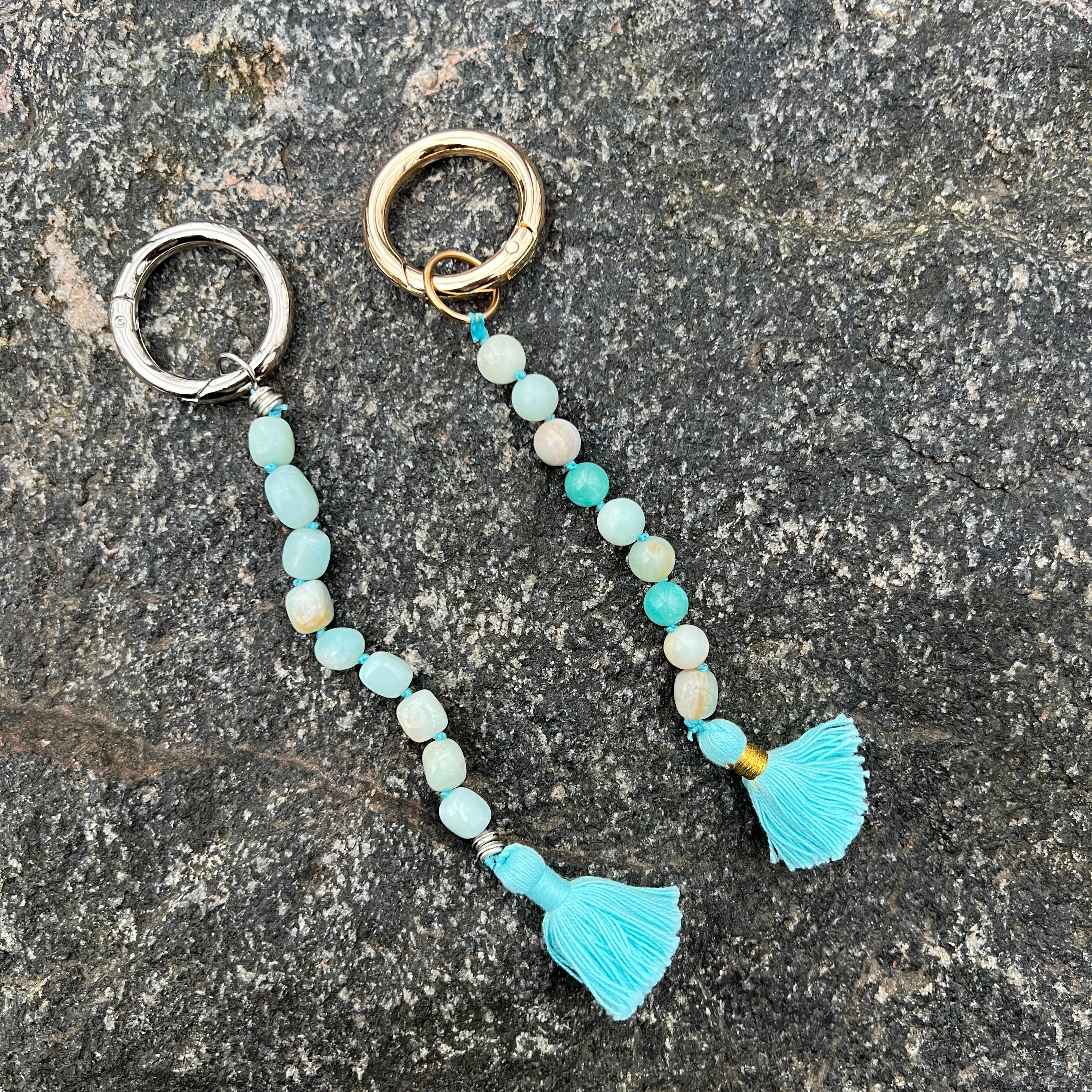 Amazonite Gemstone Keychain