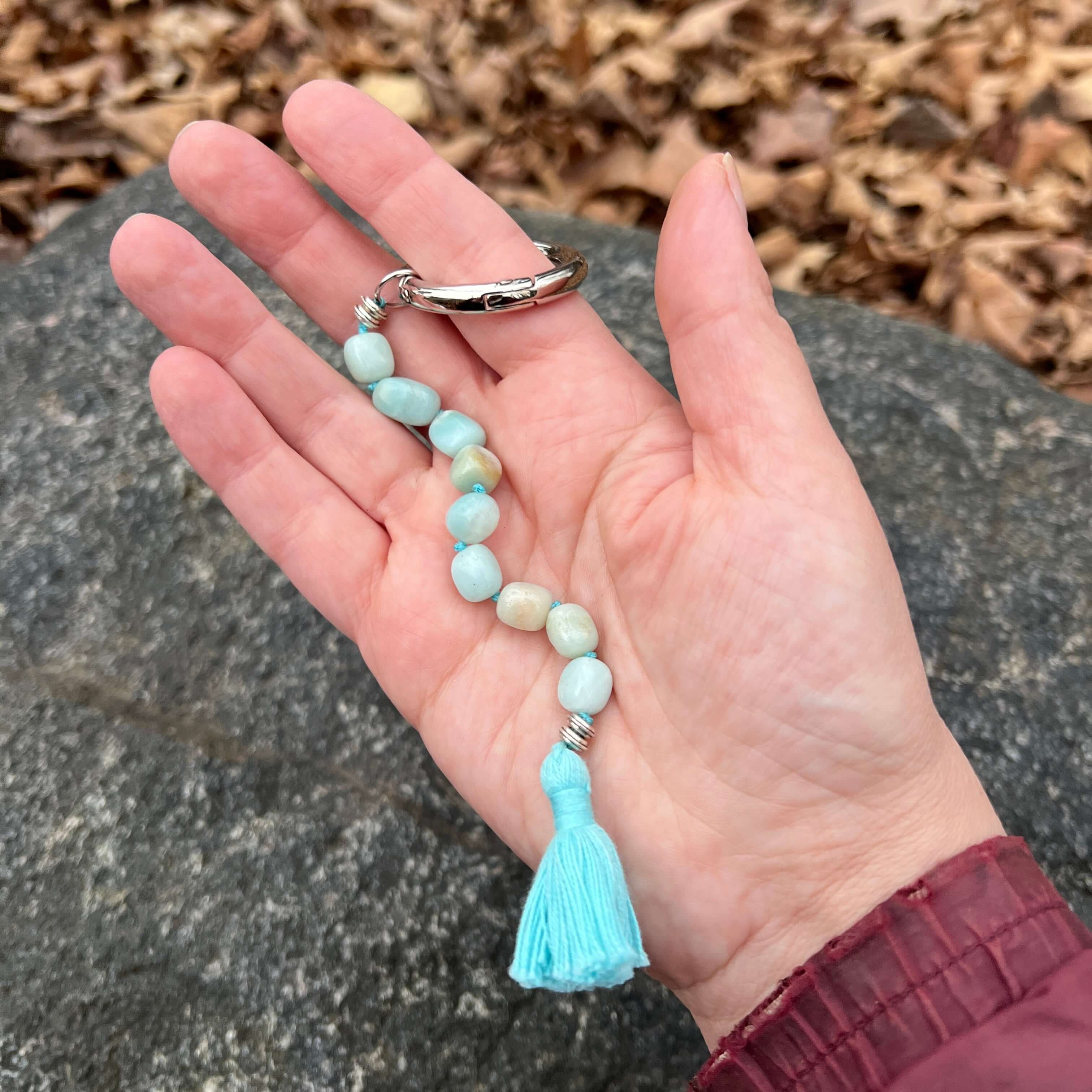 Amazonite Gemstone Keychain