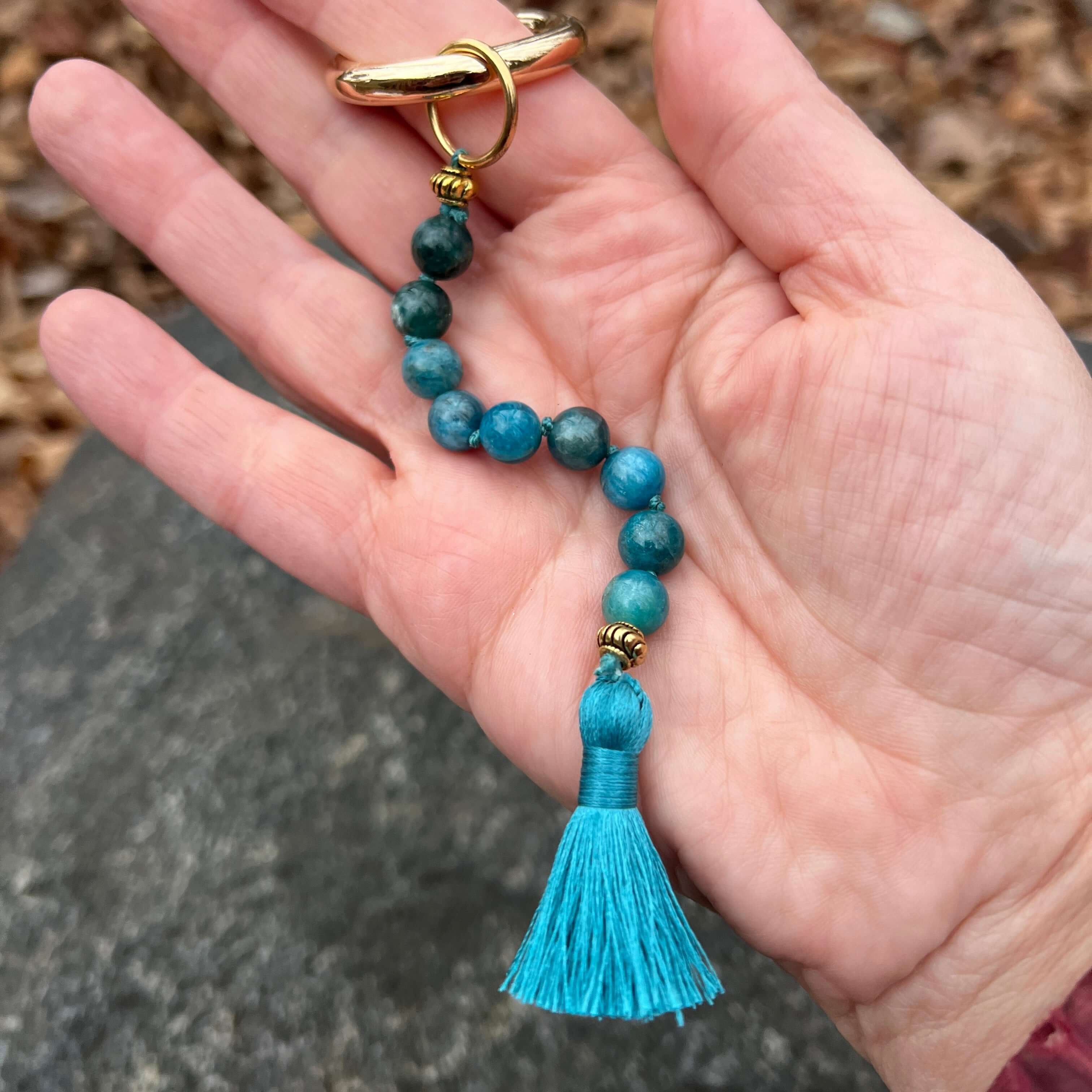 Apatite Gemstone Keychain