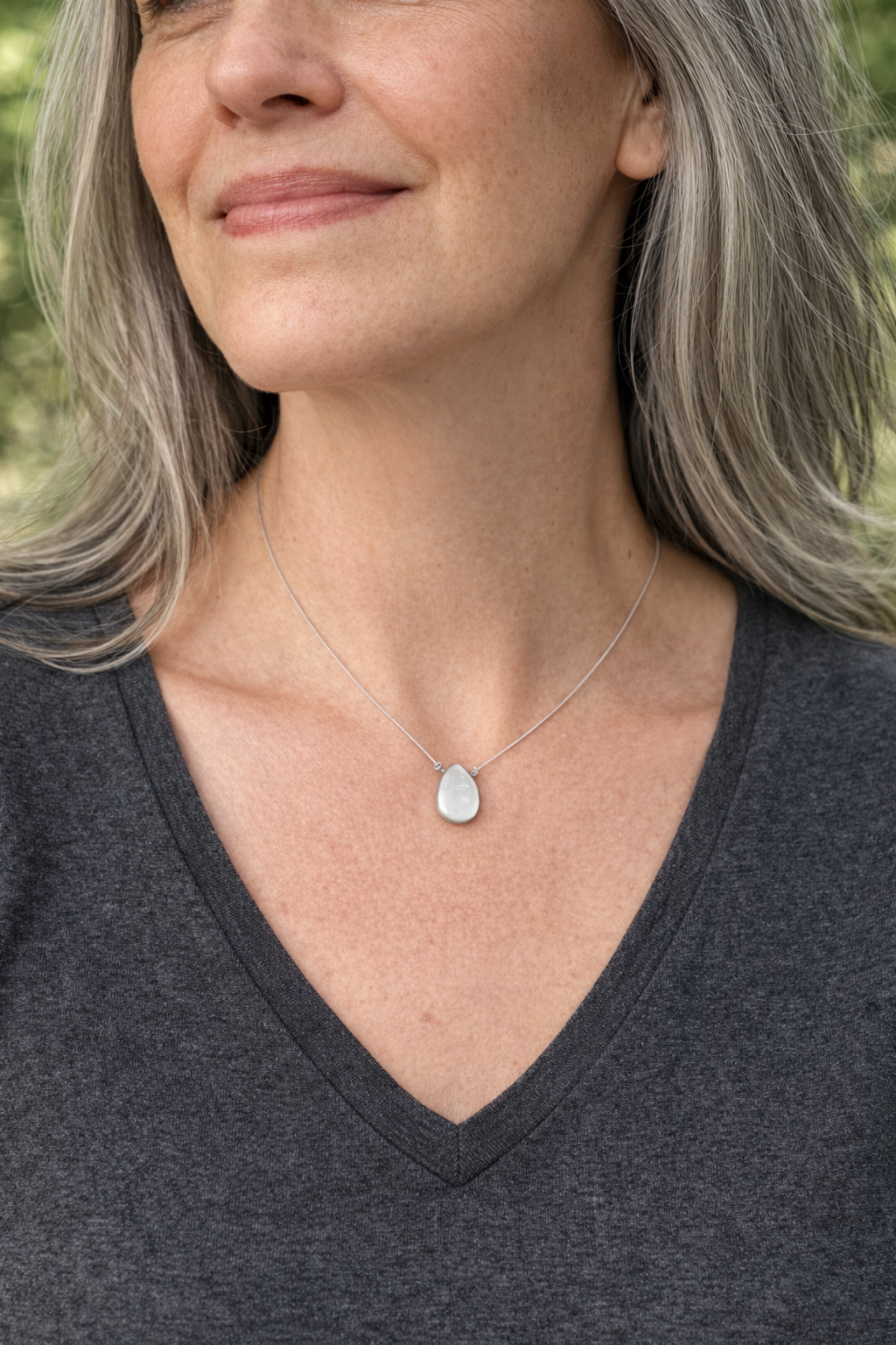 Mother of Pearl Teardrop Necklace