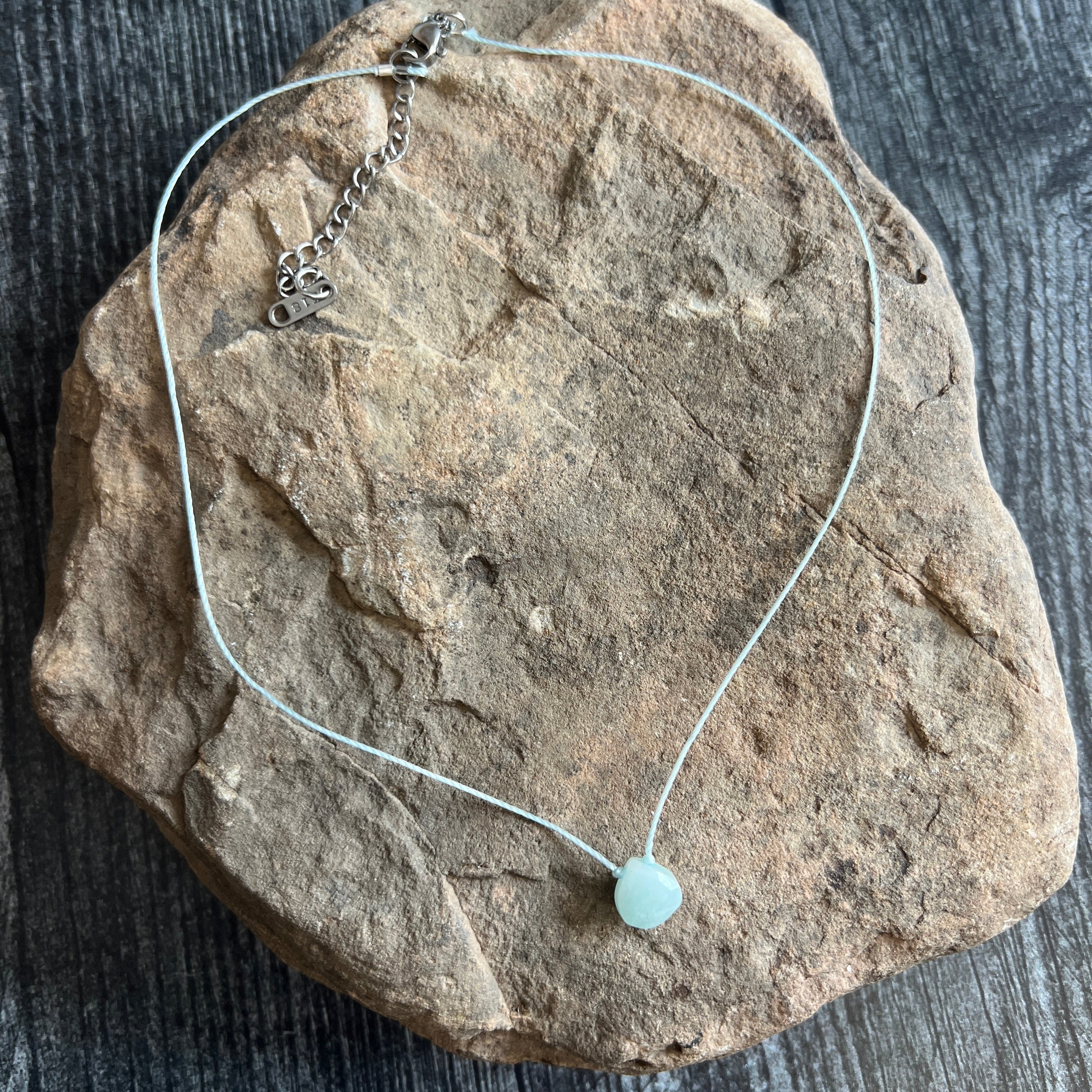 Peruvian Amazonite Faceted Teardrop Necklace