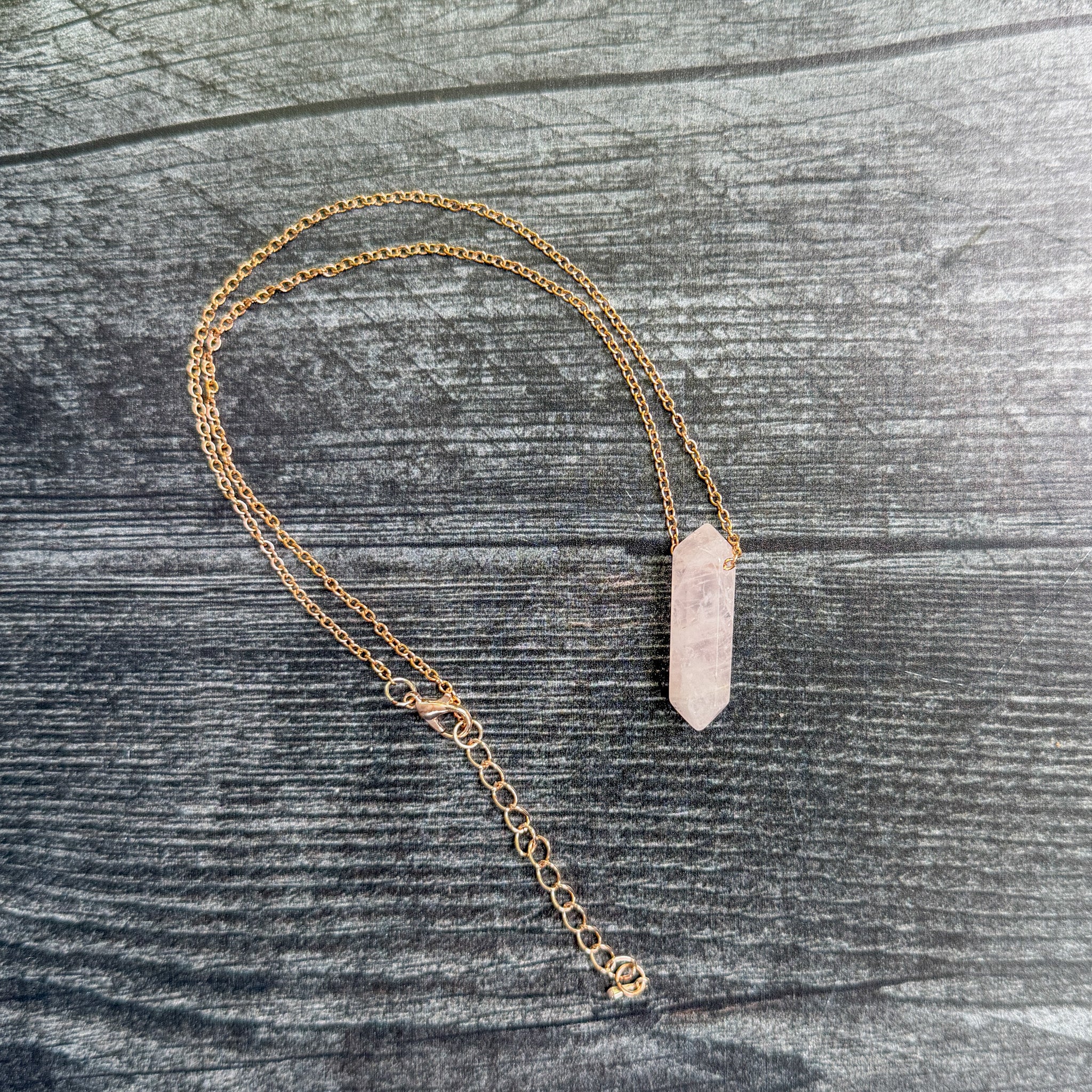Rose Quartz Point Necklace - Earth Points Collection