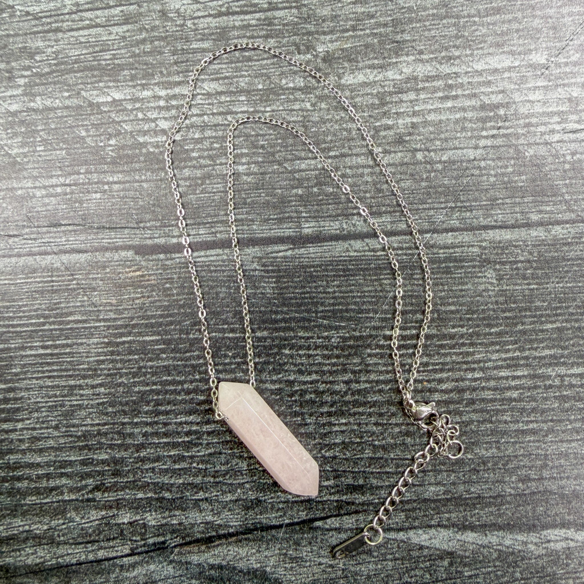 Rose Quartz Point Necklace - Earth Points Collection