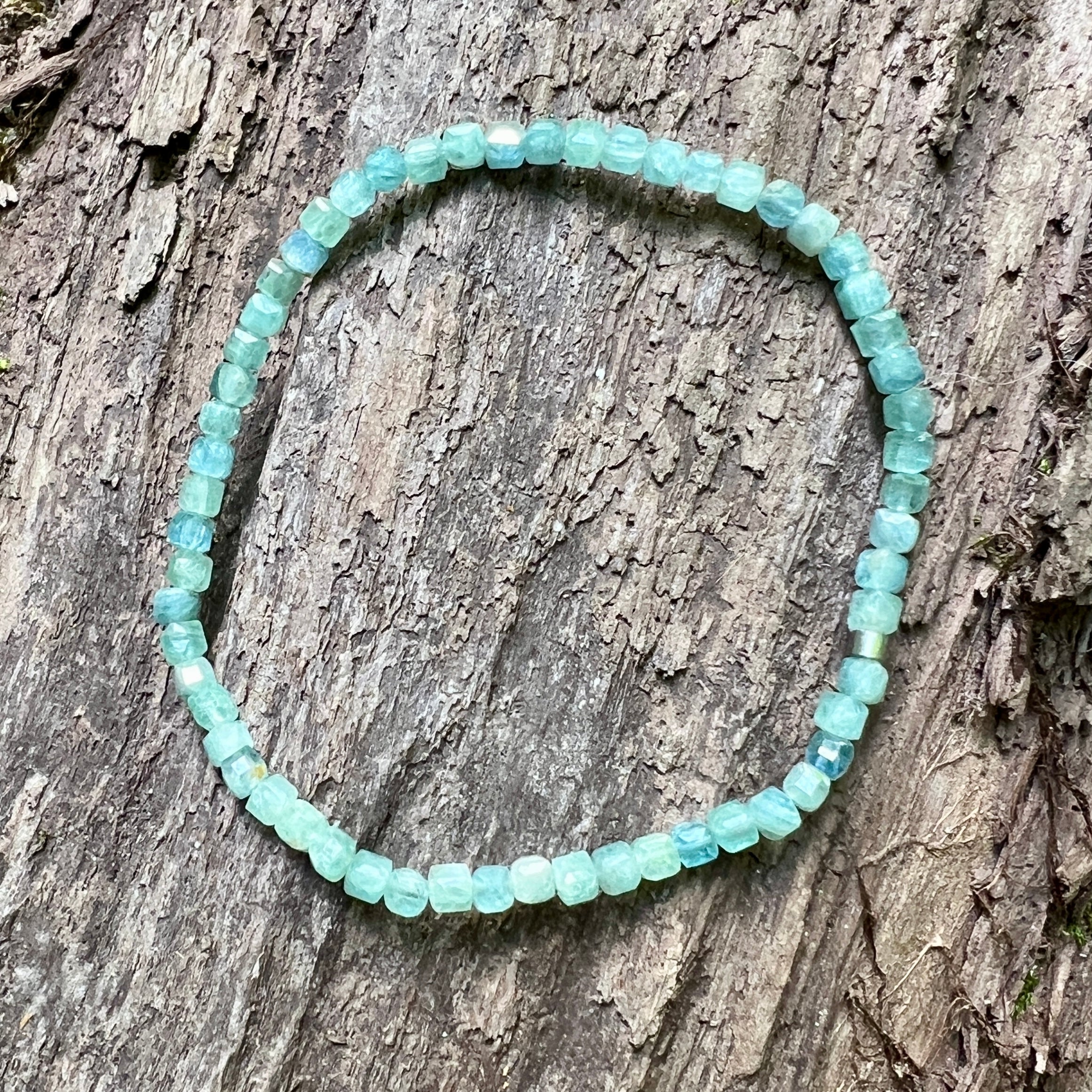 Green Apatite Cube Bracelet - Subtle Radiance Collection