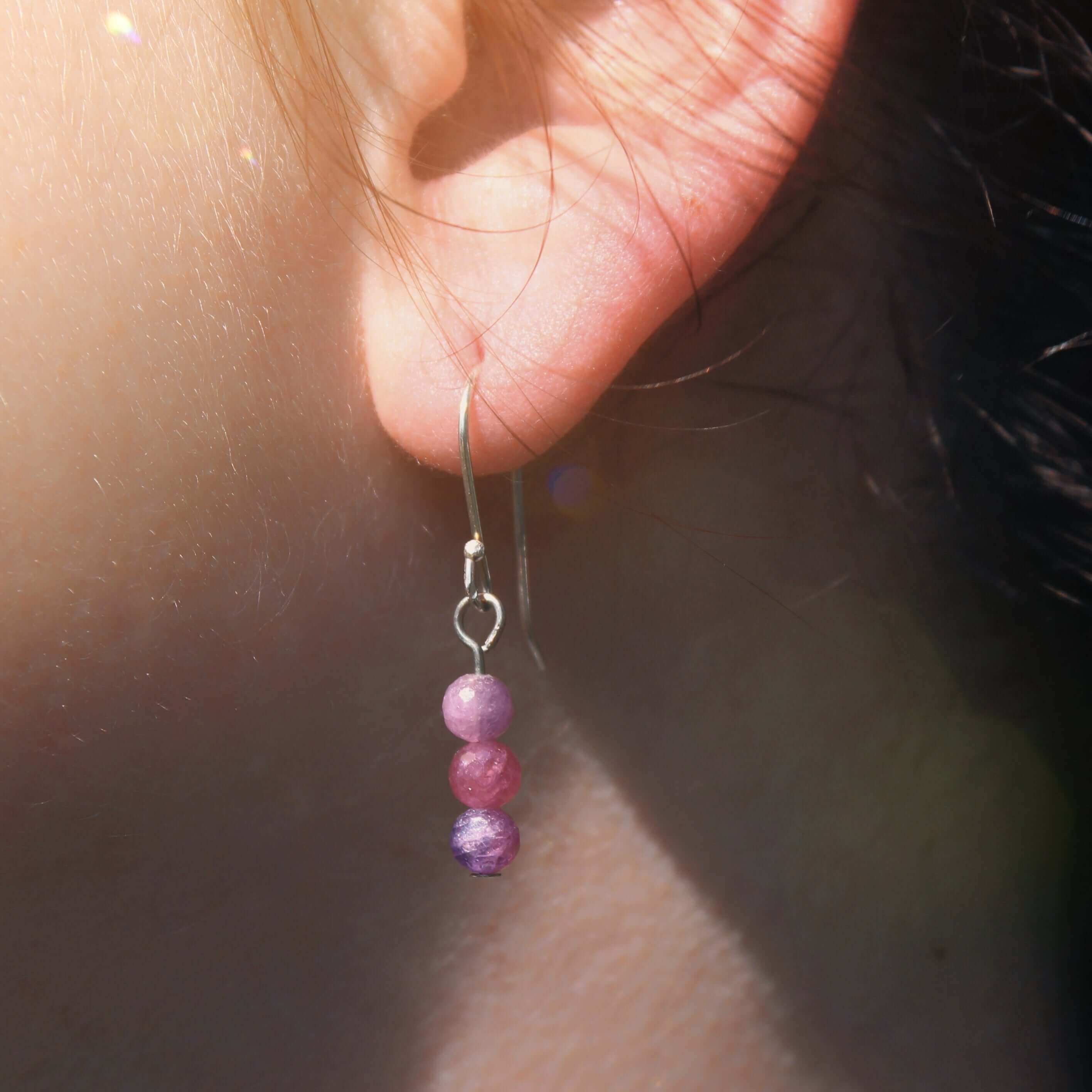 Ruby Earrings These earrings are made with high-quality Ruby gemstones which bring protection and confidence to the wearer. Chakra: Root. Birthstone: July. Anniversary: 40th. Handmade with authentic crystals & gemstones in Minneapolis, MN.