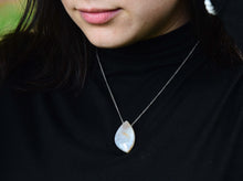 Load image into Gallery viewer, Dendritic Agate Pendant Necklace This necklace is made with high-quality Parral Dendritic Agate stones which bring strength and abundance to the wearer. Zodiac Sign: Gemini. Chakras: Root, Heart, and Crown. Handmade with authentic crystals and gemstones i

