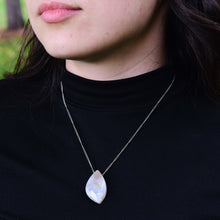 Load image into Gallery viewer, Dendritic Agate Pendant Necklace This necklace is made with high-quality Parral Dendritic Agate stones which bring strength and abundance to the wearer. Zodiac Sign: Gemini. Chakras: Root, Heart, and Crown. Handmade with authentic crystals and gemstones i
