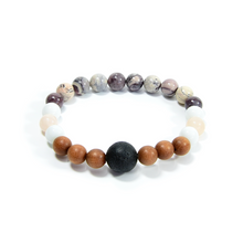 Load image into Gallery viewer, Lava Stone Focal Bracelet with Sandalwood
