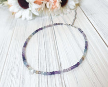 Load image into Gallery viewer, Rainbow Fluorite and Moonstone Necklace
