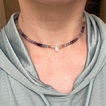 Load image into Gallery viewer, Rainbow Fluorite and Moonstone Necklace
