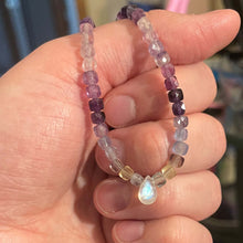 Load image into Gallery viewer, Rainbow Fluorite and Moonstone Necklace

