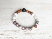 Load image into Gallery viewer, Lava Stone Focal Bracelet with Sandalwood

