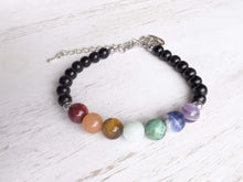 Load image into Gallery viewer, Obsidian Chakra Bracelet
