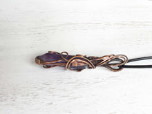Load image into Gallery viewer, Amethyst Double Point Wire Wrapped Pendant
