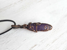 Load image into Gallery viewer, Amethyst Double Point Wire Wrapped Pendant
