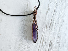 Load image into Gallery viewer, Amethyst Double Point Wire Wrapped Pendant
