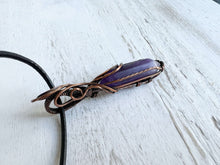 Load image into Gallery viewer, Amethyst Double Point Wire Wrapped Pendant
