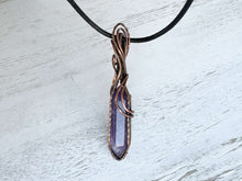 Load image into Gallery viewer, Amethyst Double Point Wire Wrapped Pendant
