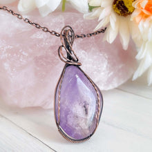 Load image into Gallery viewer, Amethyst Wire Wrapped Pendant
