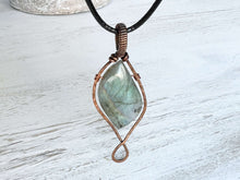 Load image into Gallery viewer, Labradorite Wire Wrapped Pendant
