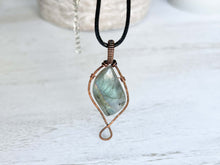 Load image into Gallery viewer, Labradorite Wire Wrapped Pendant
