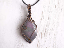 Load image into Gallery viewer, Purple Labradorite Wire Wrapped Pendant
