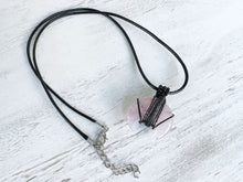 Load image into Gallery viewer, Rose Quartz Moon Wire Wrapped Pendant
