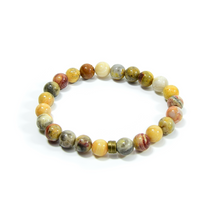 Load image into Gallery viewer, Crazy Lace Agate Bead Bracelet
