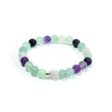 Load image into Gallery viewer, Fluorite Frosted Bead Bracelet
