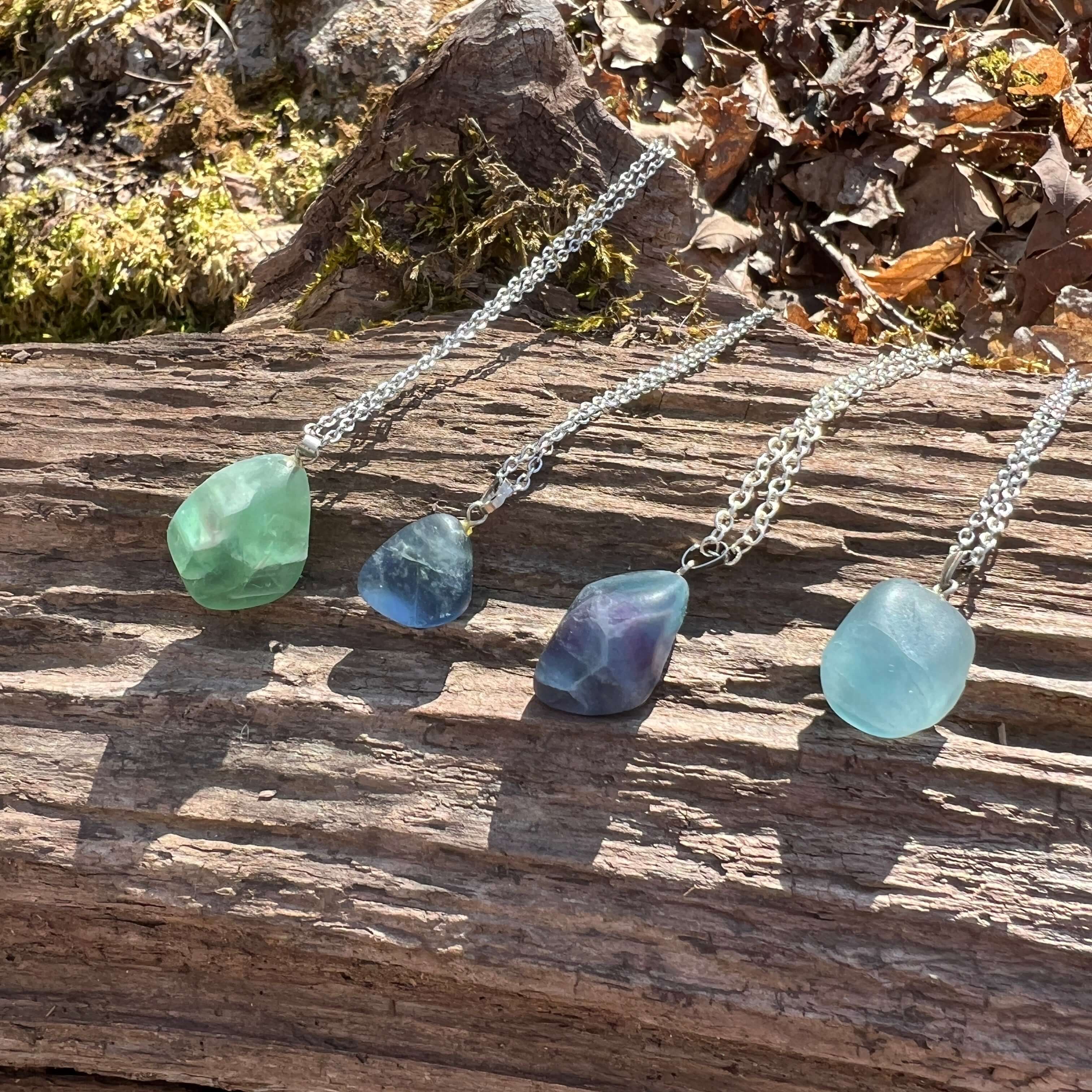 Fluorite Pebble Necklace